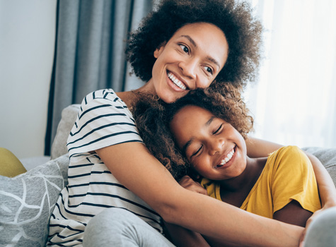 A mom and daughter.