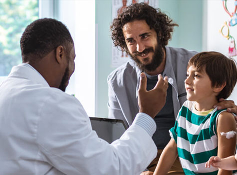 A family at the doctor