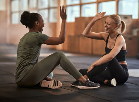 Young females at a gym