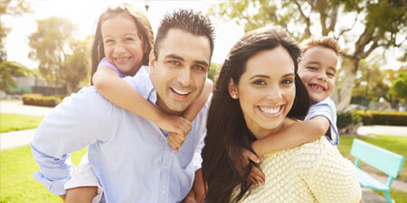 A happy, healthy family of four.